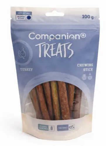 Companion+ Vital Tyggestænger med kalkun og glucosamine 100gram