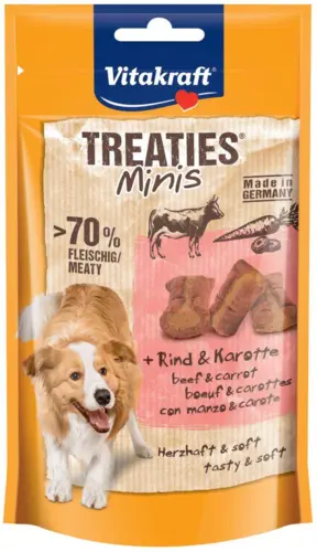 Treaties Bites Med Oksekød/Gulerødder