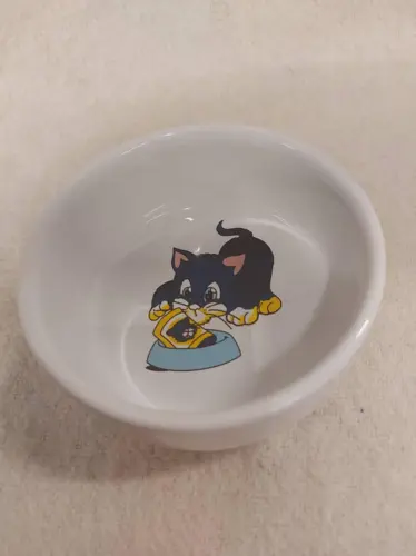 Madskål Med Kat Motiv