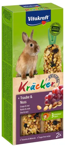 Vitakraft Gnaverstænger Kanin Med Vindruer og Nødder