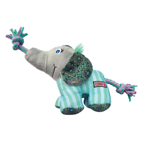Kong Legetøj Knots Carnival Elefant Turkis