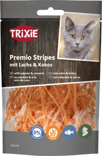 Premio Stripes med laks og kokosnød