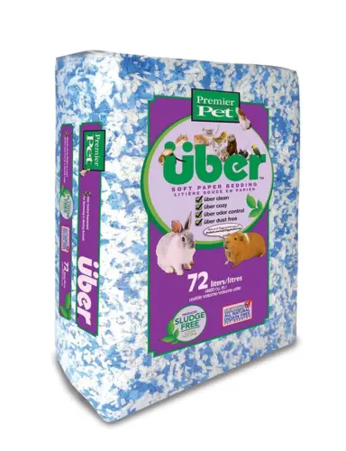 über Papirstrøelse Blå/Hvid